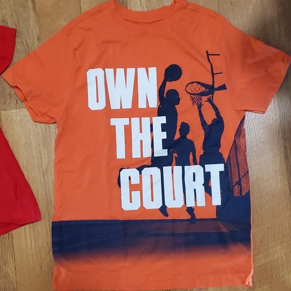 GAP‎ and Crazy 8 Boys Basketball Short Sleeve Shirts 2 pack Size 10